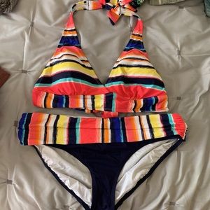 Striped Dillard’s Swimsuit